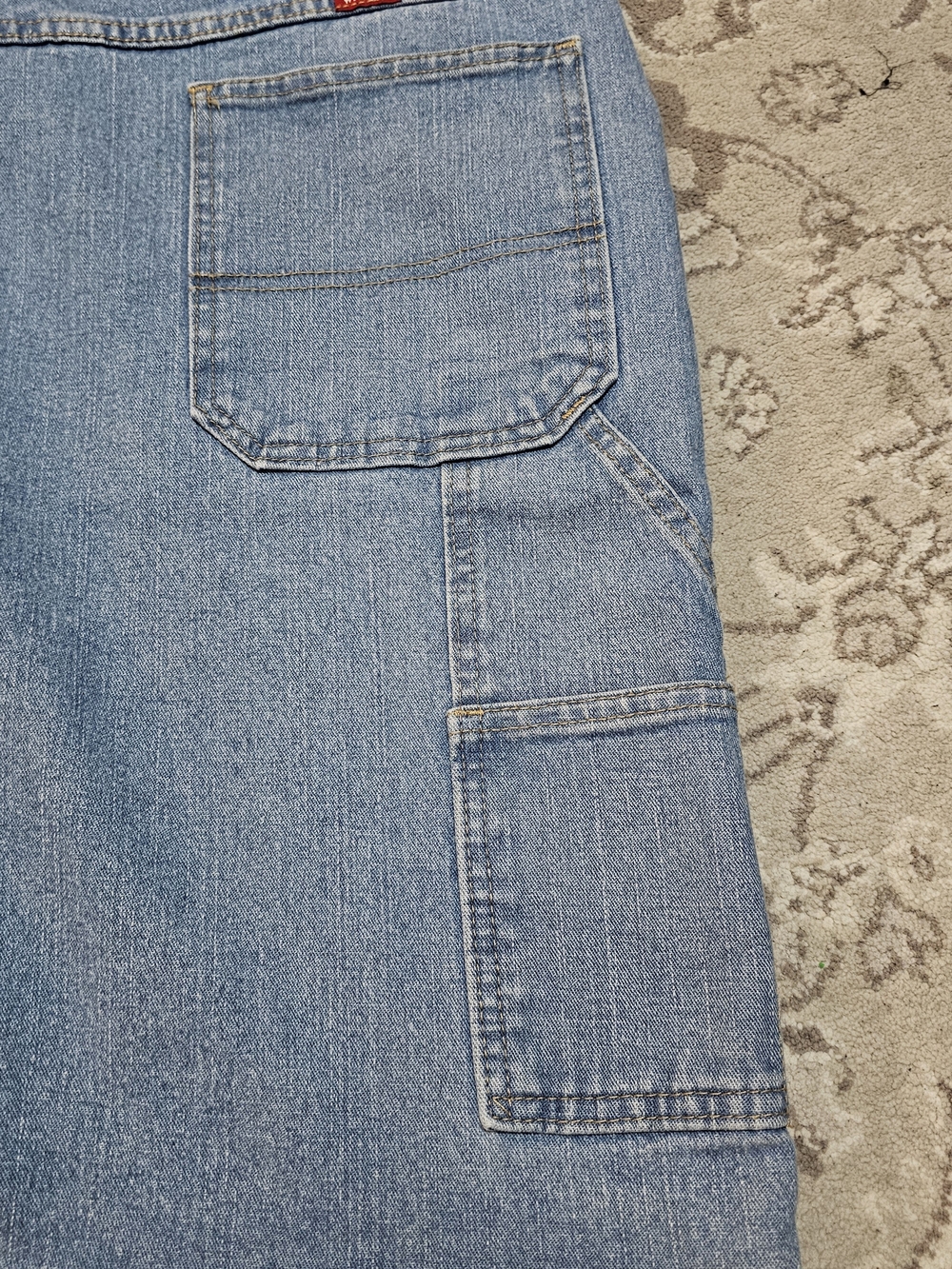 Wrangler Light Blue Denim Carpenter Jorts - Picture 6 of 9